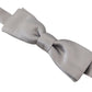 Elegant Gray Silk Bow Tie