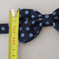 Elegant Blue Patterned Silk Bow Tie