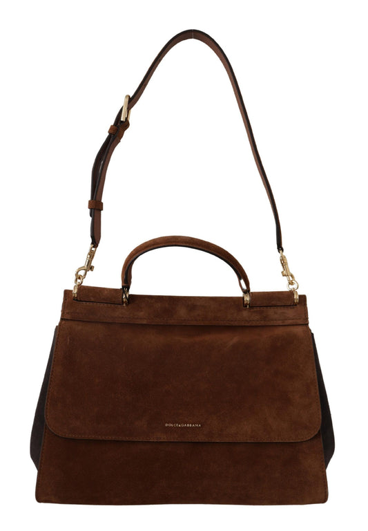 Brown Leather Suede Hand SICILY Bag