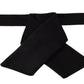 Sleek Silk Black Tied Bow Tie