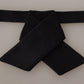 Sleek Silk Black Tied Bow Tie