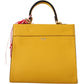 Chic Sunshine Yellow Leather Shoulder Bag