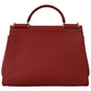 Dolce & Gabbana Red Leather Hand Shoulder SICILY  Women Bag