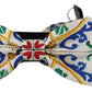 Elegant Majolica Print Silk Bow Tie