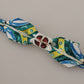 Elegant Silk Majolica Print Bow Tie