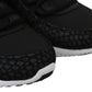 Black Polyester Adrian Sneakers Shoes