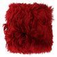 Red Alpaca Leather Fur Neck Wrap Shawl Scarf