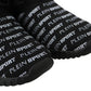 Black Polyester Runner Henry Sneakers Shoes