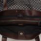 Elegant Canvas & Leather Tote Bag - Black & White