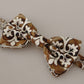 Elegant White Patterned Silk Bow Tie