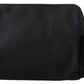 Elegant Black Canvas Mini Pouch Bag
