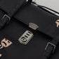 Elegant Black Calfskin Leather Briefcase Bag
