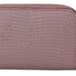 Elegant Pink Leather Zip Around Wallet