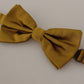 Elegant Gold Silk Bow Tie