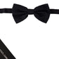 Elegant Blue Silk Bow Tie