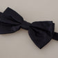 Elegant Blue Silk Bow Tie