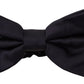 Elegant Blue Silk Bow Tie