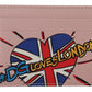 Chic Pink Leather Cardholder with Exclusive Print