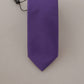Elegant Purple Silk Bow Tie