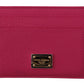 Elegant Pink Leather Cardholder