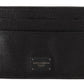 Elegant Black Leather Cardholder Case