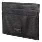Elegant Black Leather Cardholder Case
