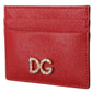 Elegant Red Leather Cardholder Wallet
