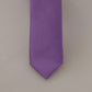 Elegant Purple Silk Bow Tie