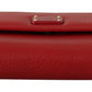 Elegant Red Leather Bifold Continental Wallet