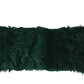 Green Fur Shoulder Collar Wrap Lambskin Scarf