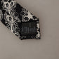 Elegant Floral Print Silk Bow Tie
