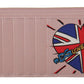 Pink Leather Long Wallet with Billslot