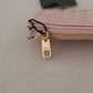 Pink Leather Long Wallet with Billslot