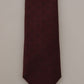 Elegant Maroon Silk Tie