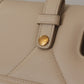 Elegant Beige Leather iPhone Wallet Case