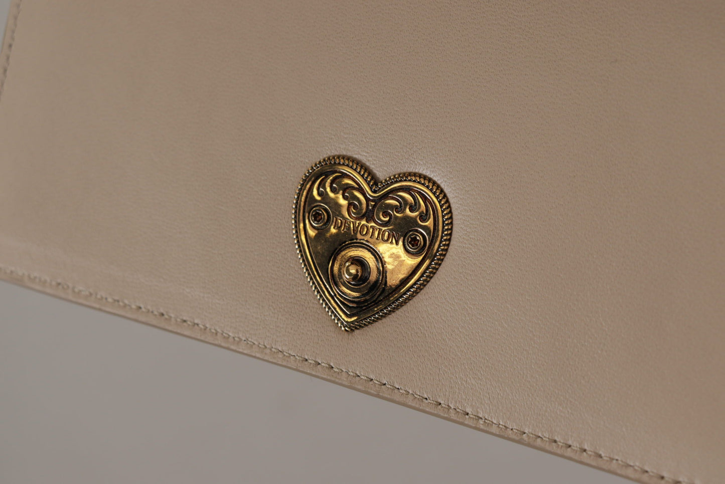 Elegant Beige Leather iPhone Wallet Case