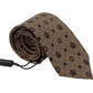 Elegant Silk Beige Necktie