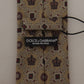 Elegant Silk Beige Necktie