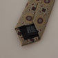 Elegant Silk Beige Necktie