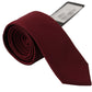 Elegant Silk Maroon Bow Tie