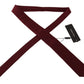 Elegant Silk Maroon Bow Tie
