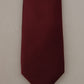Elegant Silk Maroon Bow Tie