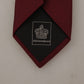 Elegant Silk Maroon Bow Tie