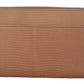 Elegant Beige Zip Around Continental Wallet