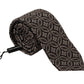 Elegant Silk Black and White Bow Tie