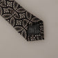 Elegant Silk Black and White Bow Tie