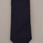 Elegant Blue Silk Men's Tie