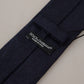 Elegant Blue Silk Men's Tie