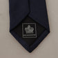 Elegant Blue Silk Men's Tie