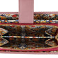 Elegant Pink Leather Continental Clutch
